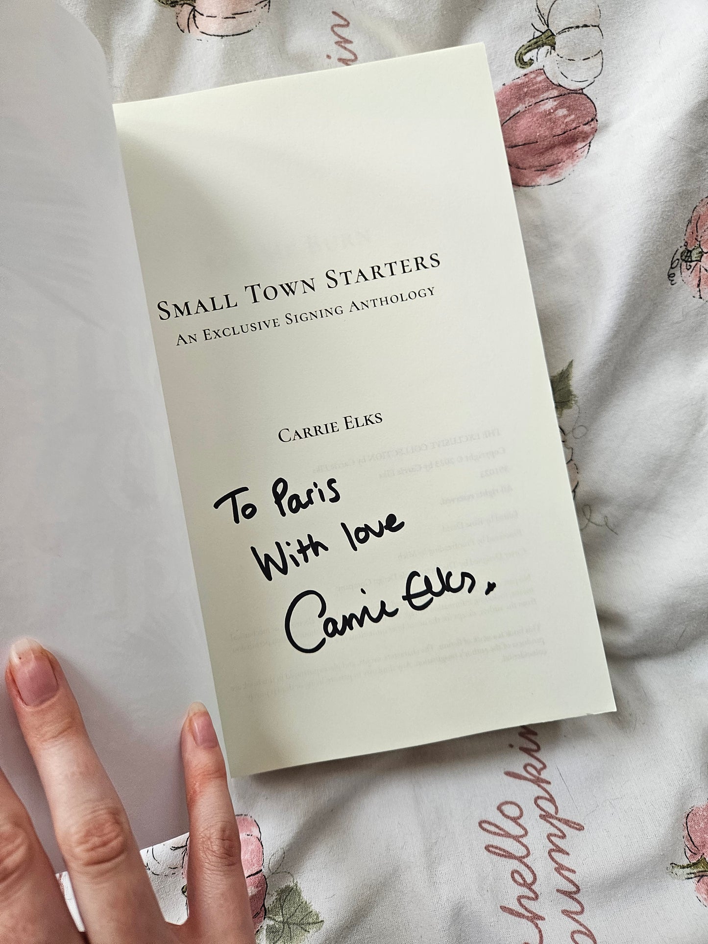Small Town Starters omnibus signing exclusive book by Carrie Elks