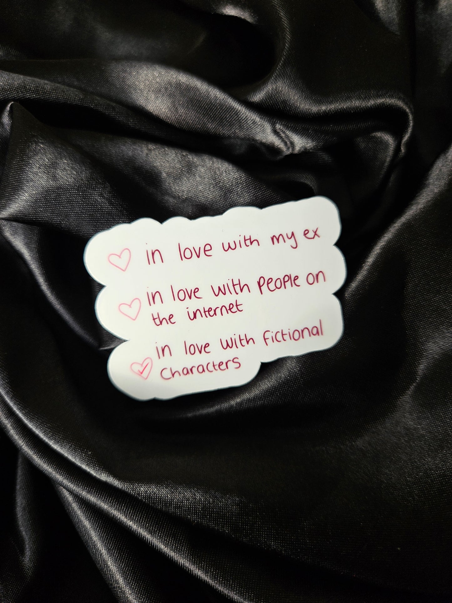 In Love With Fictonal Characters Vinyl Sticker