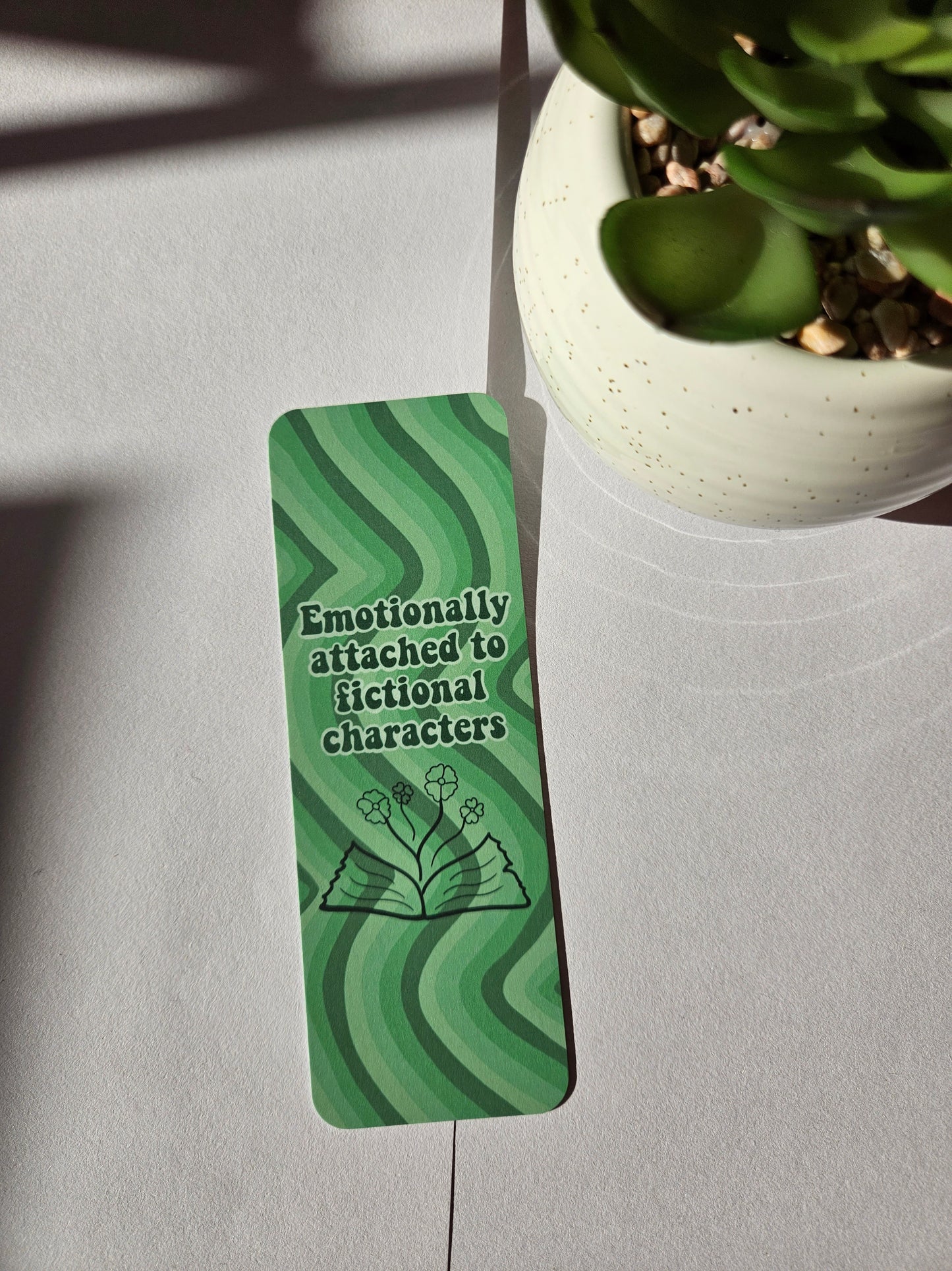 'Emotionally Attached To Fictional Characters' Bookmark