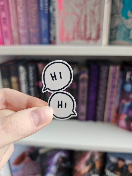 Hi Speech Bubbles Heartstopper Inspired Vinyl Sticker