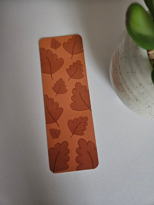 Orange Autumn Leaves Bookmark