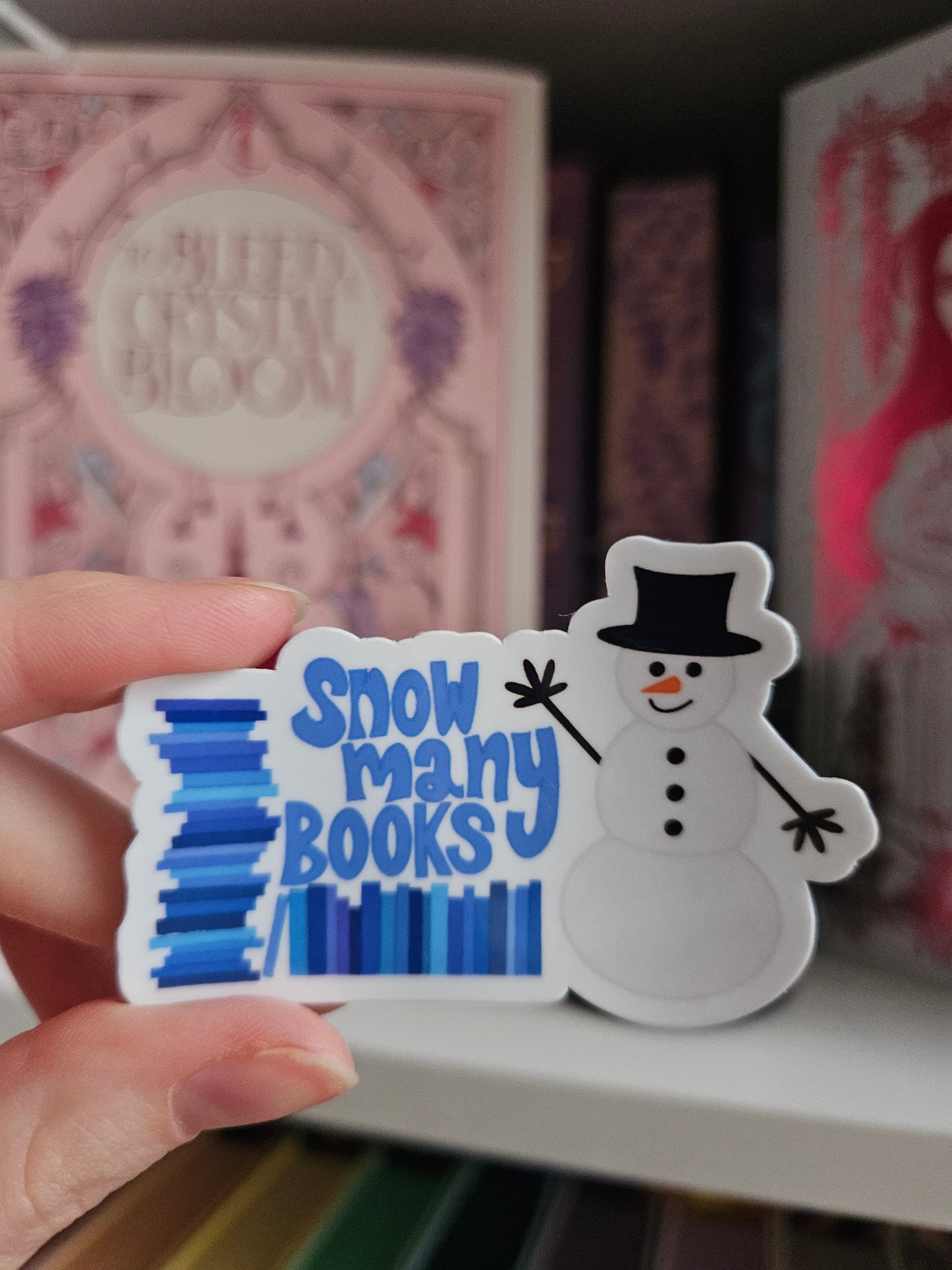 Snow Many Books Vinyl Sticker