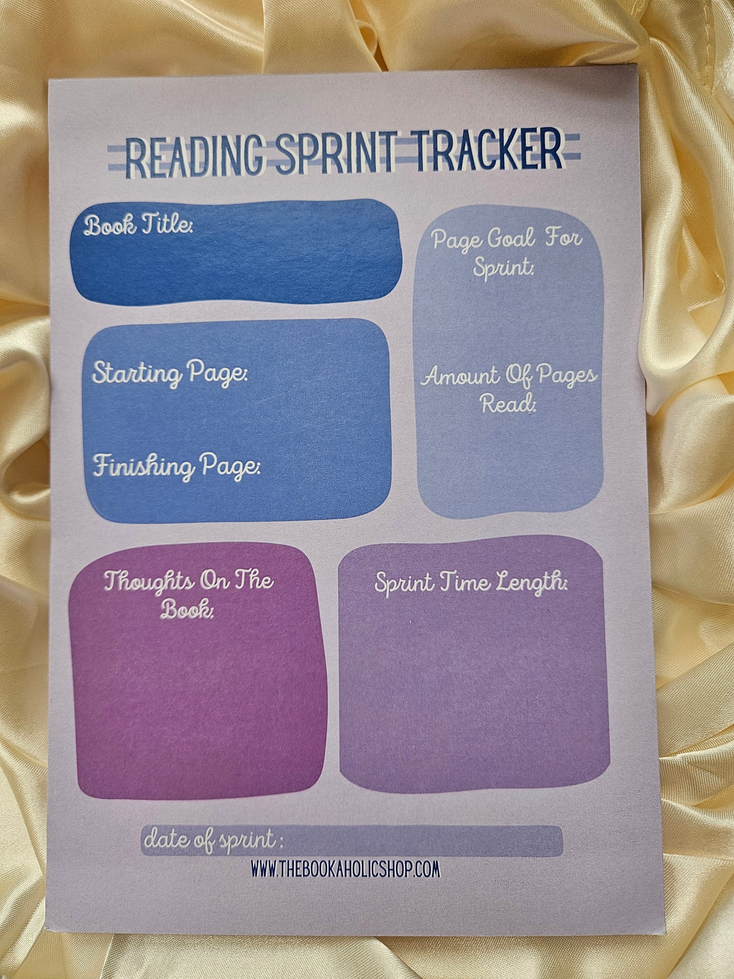 A5 Reading Sprint Tracker Pad