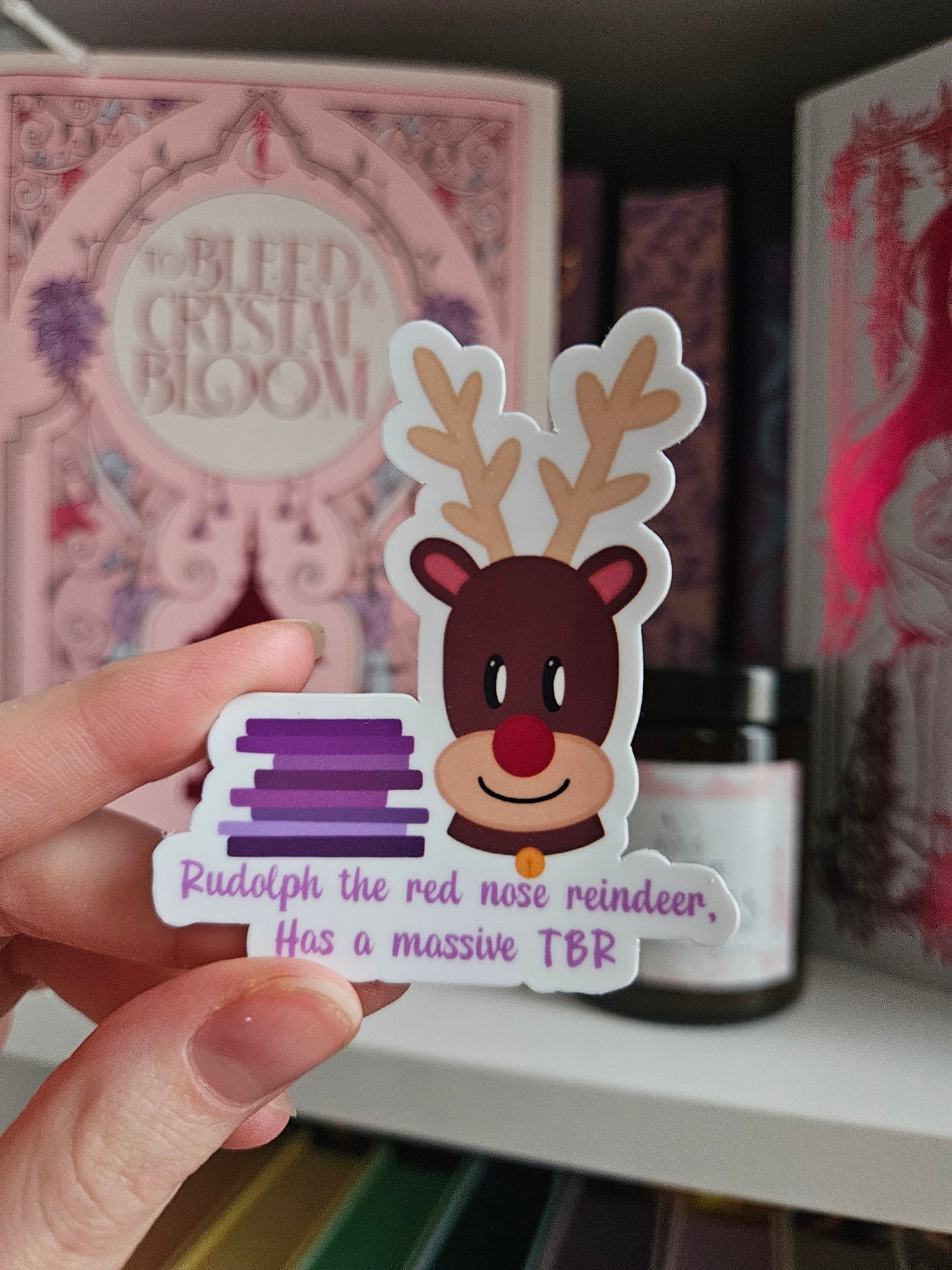 Rudolph The Red Nose Reindeer Has A Massive TBR Vinyl Sticker