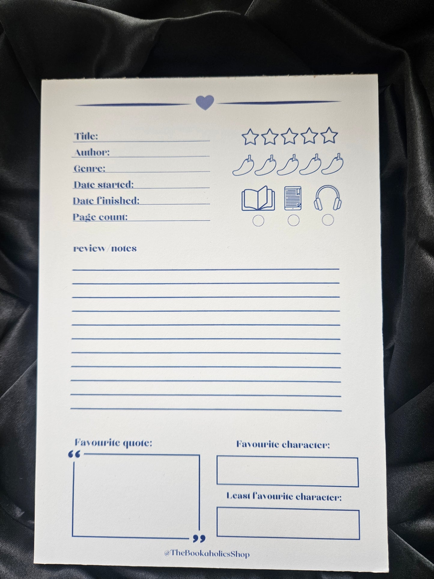 A5 Bookish Review Pad