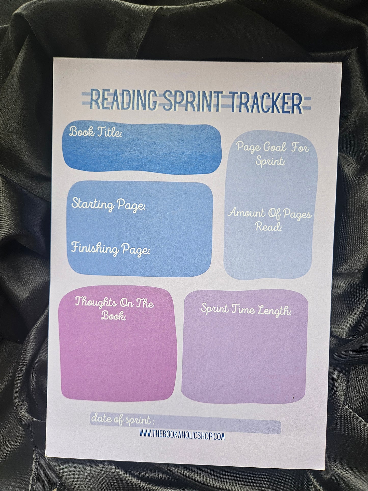 A5 Reading Sprint Tracker Pad