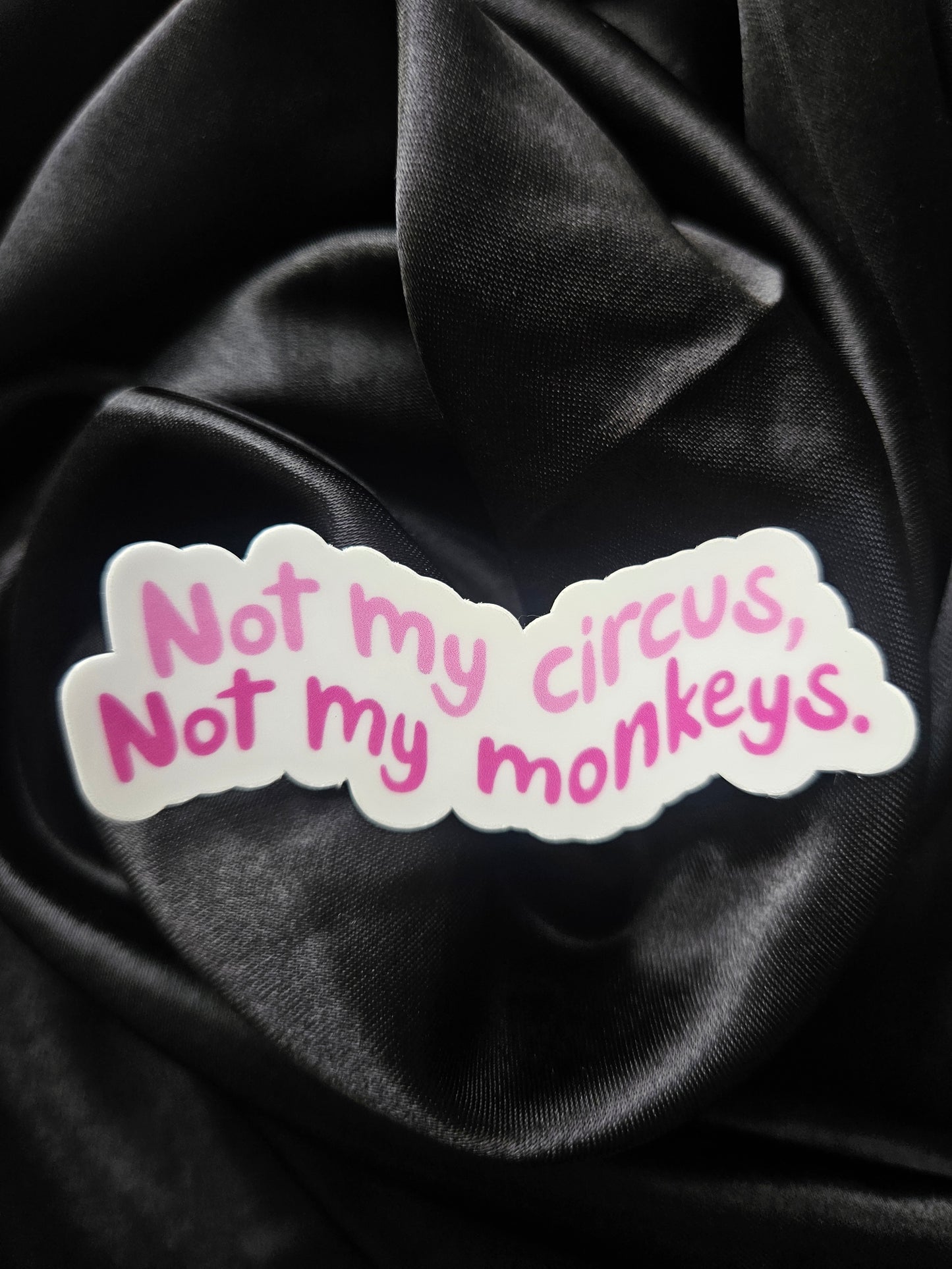 Not My Circus, Not My Monkeys Vinyl Sticker