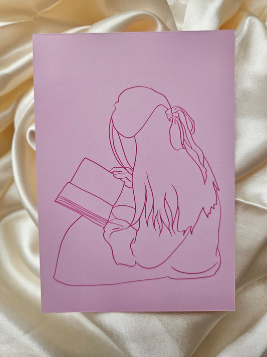 Girl Reading Bookish Print